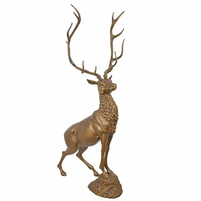 Garantierte Lieferung Casa Padrino escultura de ciervo XXL de bronce Al. 220 cm - Figura decorativa de tamaño natural