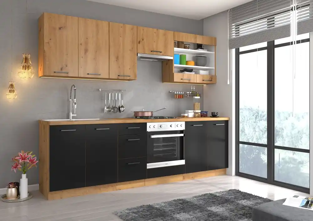 Neue Ware Monza 260 cm Küchenmöbel Set einzigartigen Stil der Schränke wird das Innere jeder Küche passen