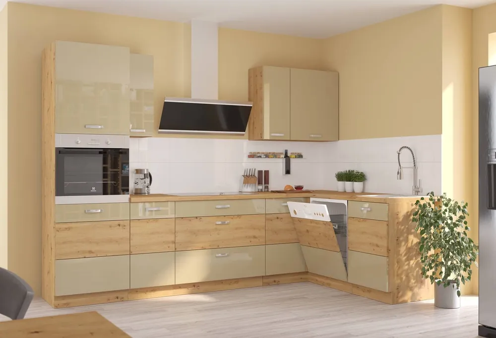 Eckküchenmöbel-Set Arton 285x110 cm ideal für klassische und moderne Innenräume Sonderaktion