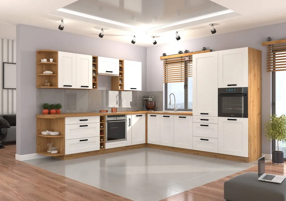 Sonderaktion Eck-Küchenmöbel-Set Luis 290x260 cm ideal für klassische und moderne Innenräume