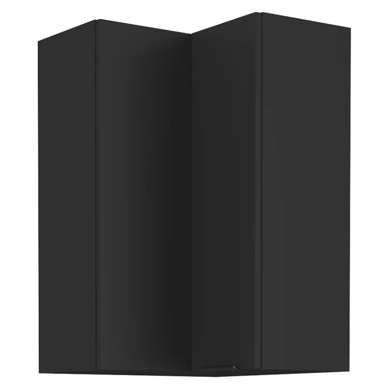 Eck-Küchenwandschrank Schwarz 60x60 GN-90 2F Metallkantengriff feuchtigkeits- und beschädigungsbeständiger Schrank Direkt Vom Hersteller