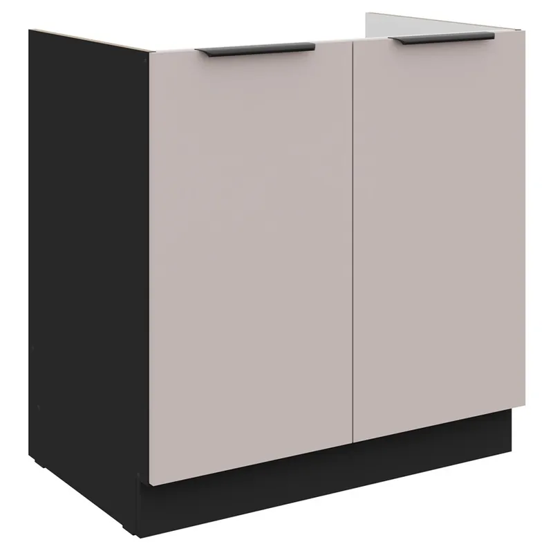Wochenendangebot Küchenspülenschrank Tarraco 80 ZL 2F BB Metallkantengriffe feuchtigkeits- und beschädigungsbeständiger Schrank
