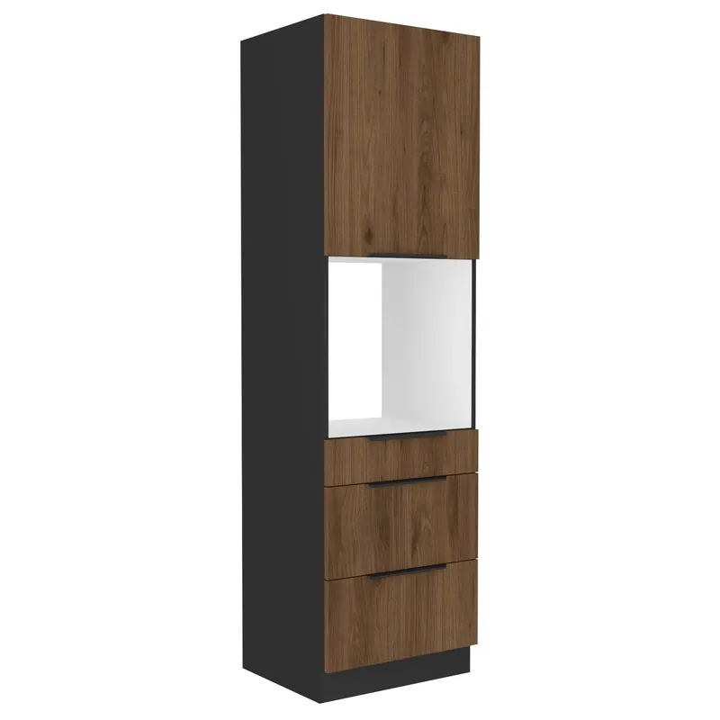 Brianza 60 DPS-210 3S 1F Küchenschrank mit Schubladen für Backofeneinbau feuchtigkeitsbeständige Metallgriffe Finale Aktion