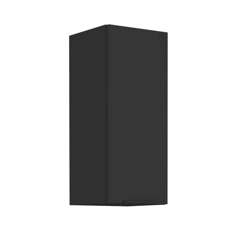 Küchenoberschrank Schwarz 30 G-72 1F Metallkantengriff feuchtigkeits- und beschädigungsbeständiger Schrank Mega-Angebot