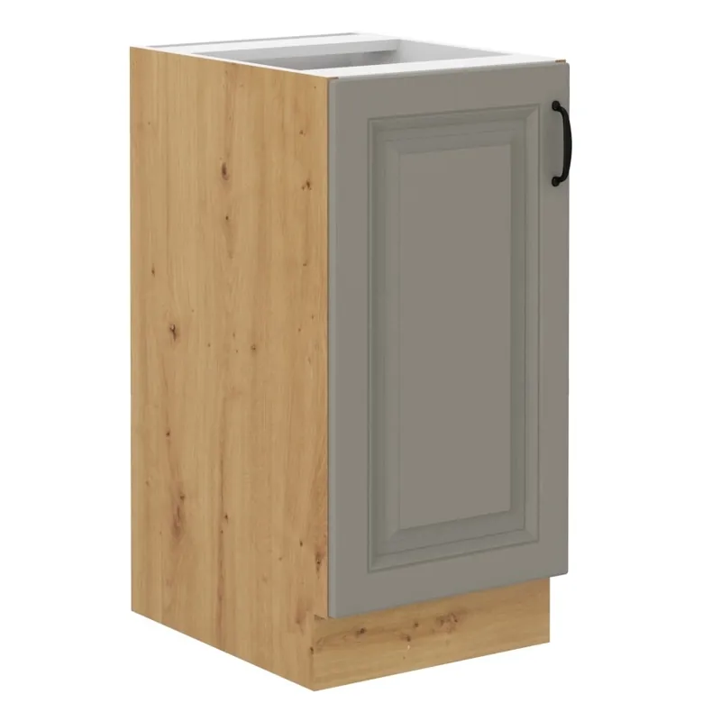 Markenware Küchenhochschrank mit Regal Delos 40 D 1F BB dampf-, hitze- und spritzwassergeschützter Schrank