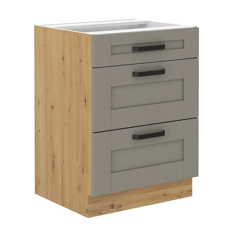 Linosa 60 D 3S BB Küchenschrank mit Schubladen, dampf-, hitze- und auslaufsicher Top-Angebot