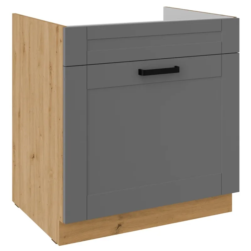 Spülenschrank mit Schublade Asti 80 ZL 1S BB dampf-, spritz- und hitzebeständiger Schrank Neue Kollektion