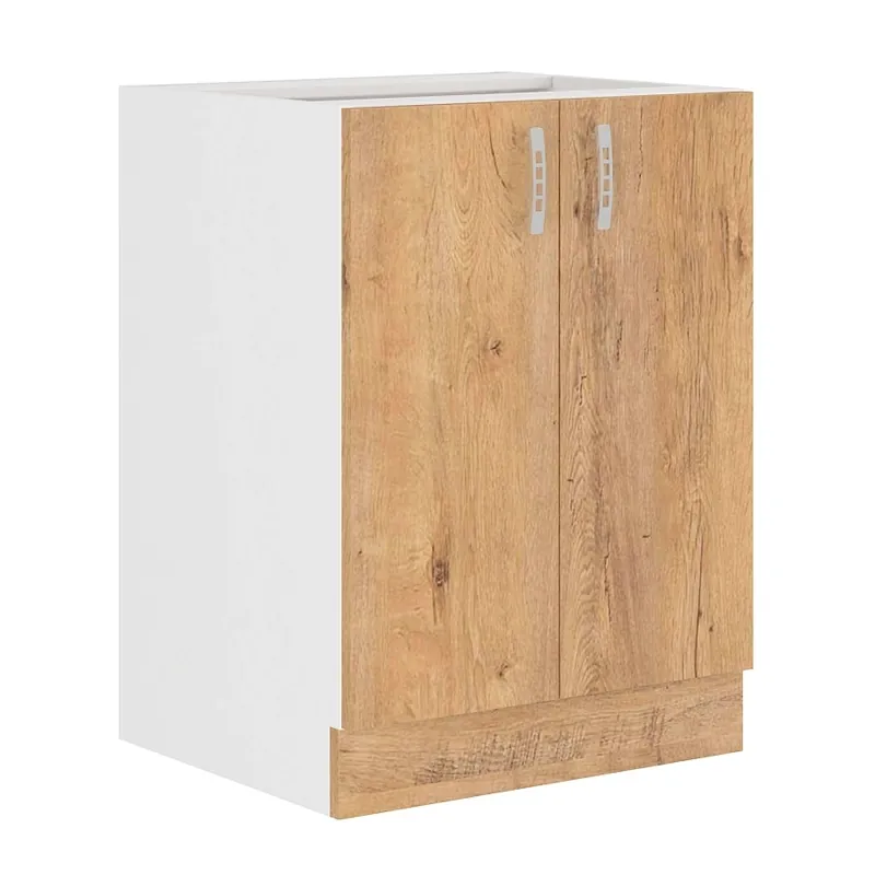 Küchenstandschrank mit Regal Lento 60 D 2F BB dampf-, hitze- und spritzwasserbeständiger Schrank Preiswert