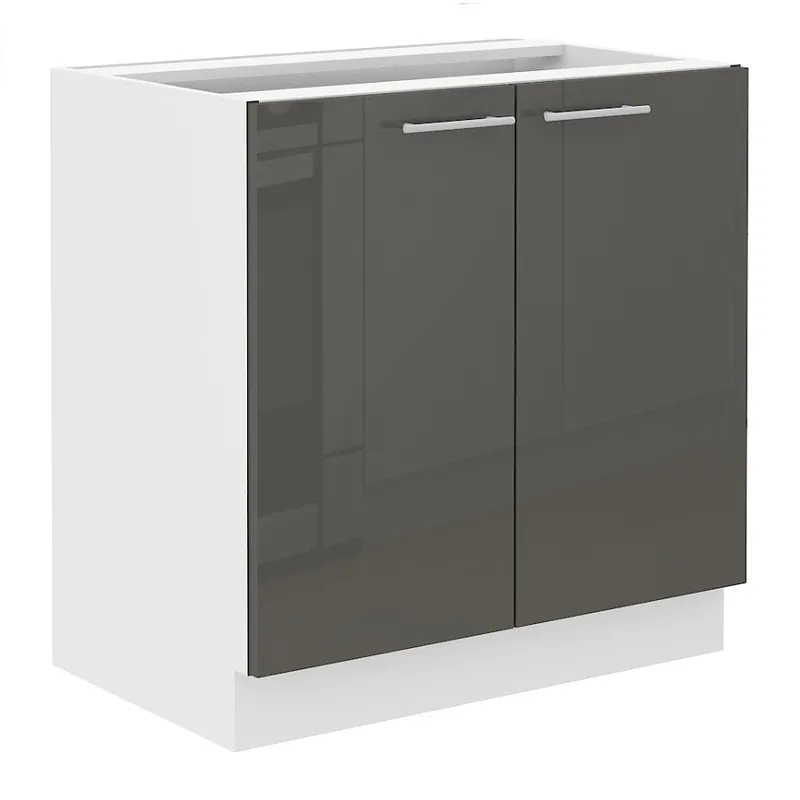 Nur Heute Milo 80 D 2F BB Küchenhochschrank mit Regal, auslaufsicher und hitzebeständig
