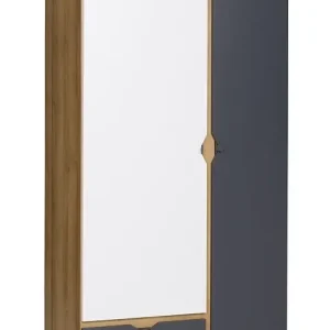 Garderobe Memone 90 cm goldene Eiche / weiß / graphit modernes Design ideale Garderobe für Jugendzimmer oder Diele Sonderaktion