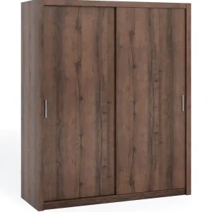 Schnäppchen Kleiderschrank Rico 180 cm Eiche monastery funktionale Möbel klassische Form idealer Kleiderschrank für Schlafzimmer Garderobe oder Flur