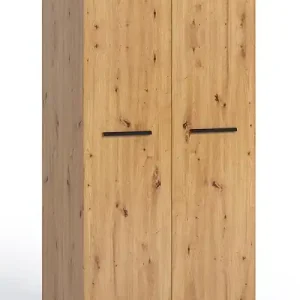 Kleiderschrank Simi 90 cm artisan Eiche / schwarz minimalistisches Design klassische Form ideale Garderobe für ein Schlafzimmer Kleiderschrank oder Flur Versand Am Gleichen Tag
