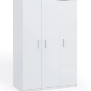 Kleiderschrank Rico 135 cm weiß Funktionsmöbel klassische Form idealer Kleiderschrank für Schlafzimmer oder Diele Wochenendangebot