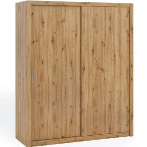 Kleiderschrank Rico 180 cm Eiche artisan funktionale Möbel klassische Form idealer Kleiderschrank für Schlafzimmer Garderobe oder Diele Saisonangebot