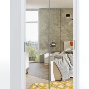 Ausverkauf Kleiderschrank mit Spiegel Rico 120 cm weiß Funktionsmöbel im klassischen Stil idealer Kleiderschrank für Schlafzimmer oder Ankleidezimmer