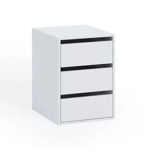 Neue Kollektion Sockel mit Schubladen Rico weiß ideal für Schiebeschrank und Garderobenschrank