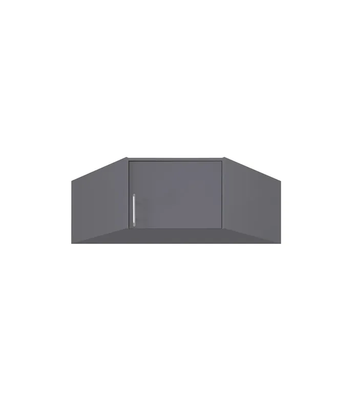 Caspe anthrazit Eckschrankauszug modernes Design ABS-Finish und Aluminiumgriffe Sale