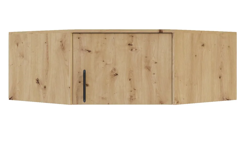 Eckschrank Erweiterung Caspe Eiche artisan modernes Design ABS-Finish und schwarze Griffe Aktuell