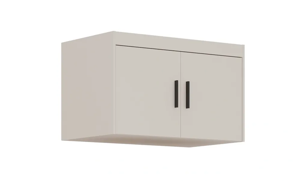 Günstig Garderobenerweiterung Rene 90 cm beige sand Funktionsgarderobe erhöht Stauraum für Schuhe Kleidung und Accessoires