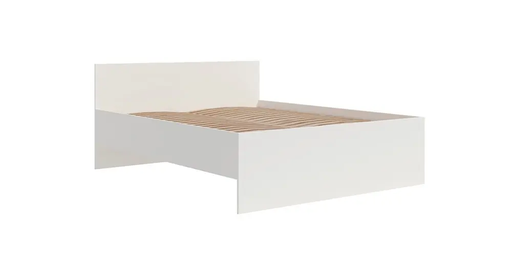 Knallerangebot Maxione Bett 160x200 cm weiß ideales Schlafzimmer Bett für Liebhaber von minimalistischen Arrangements hohen bequemen Kopfteil
