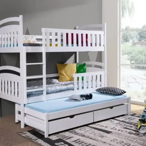 Etagenbett Kajtek 3 Personen 80x190 cm ideal für ein Kinderzimmer spart Platz nimmt den Platz eines Einzelbettes Letzte Chance
