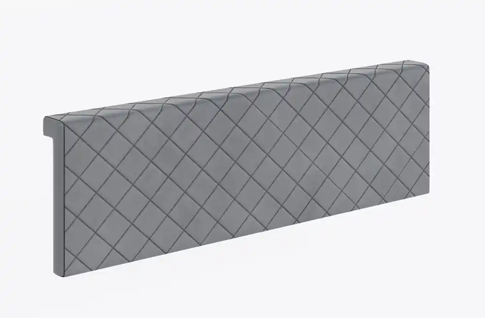 Polsterkopfteil-Auflage für Bett Rico grau Esche funktionelles und komfortables Bett-Accessoire gestepptes Kopfteil Bestpreis