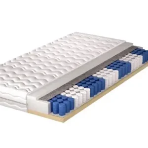 Direktkauf Taschenmatratze auf Rahmen Comfort 160x200 cm 7 Härtezonen jede Feder in einer separaten Tasche aus Stoff platziert