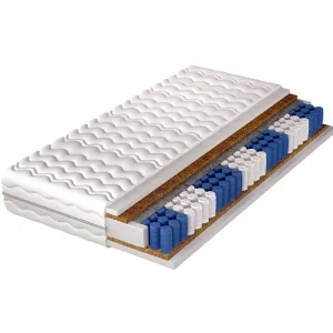Taschenmatratze Atena 80x200 cm 7 Härtezonen mit Kokosnussmatratze beidseitig hypoallergen stofffrei Top-Seller