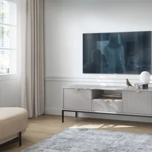 Mega-Angebot TV Schrank Lovro 154 cm grau modernes Design wird die Liebhaber von markanten Interieurs begeistern