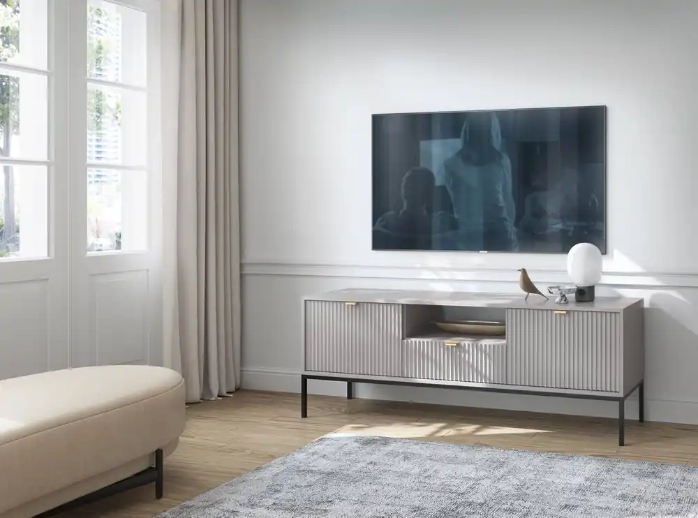 Mega-Angebot TV Schrank Lovro 154 cm grau modernes Design wird die Liebhaber von markanten Interieurs begeistern