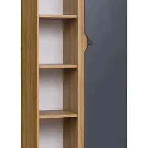 Bücherregal Memone 60 cm goldene Eiche / weiß / graphit ideales Bücherregal für ein Jugend- oder Kinderzimmer im skandinavischen Stil Neue Kollektion