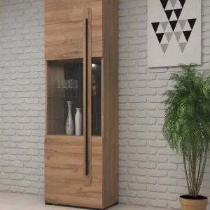 Vitrine Tulsa 60 cm Eiche Enkel unkonventionelle und praktische Lösung ideal für moderne und klassische Innenräume Knallerangebot