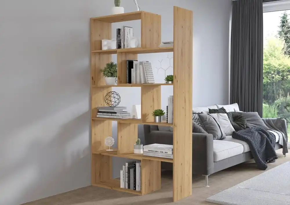 Carl Eiche artisan hohes Bücherregal ideales Bücherregal für ein Büro, Arbeitszimmer oder Jugendzimmer mit der Möglichkeit es zu erweitern Sofort Bestellen