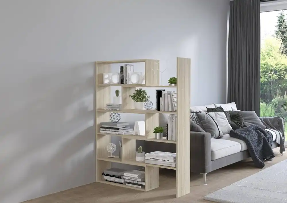 Bücherregal Carl Eiche sonoma light das ideale Bücherregal für ein Büro, Arbeitszimmer oder Jugendzimmer mit der Möglichkeit der Erweiterung Garantierte Lieferung