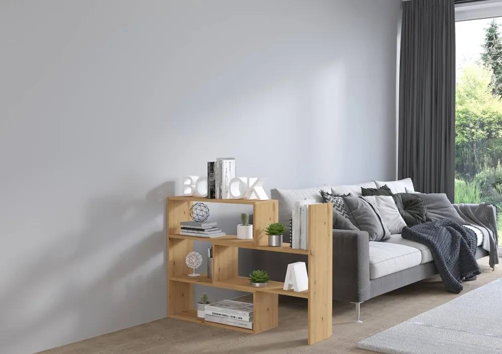 Carl niedriges Bücherregal Eiche artisan ideales Bücherregal für ein Büro, Arbeitszimmer oder Jugendzimmer mit der Möglichkeit der Erweiterung Abverkauf