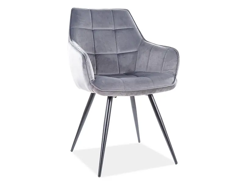 Super-Preis Lilia grau gepolstert Stuhl modern und funktional Eimer Stuhl mit Metallbeinen