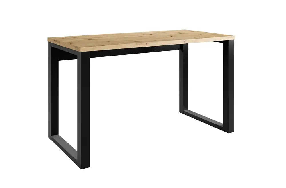 Sofort Bestellen Maxi-Schreibtisch 130 cm artisan Eiche / schwarz stylischer Schreibtisch für Home-Office oder Jugendzimmer stabiles Untergestell im Loft-Stil