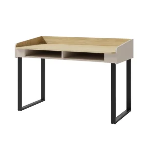 Schreibtisch Olivio 125 cm sandbeige/geölte Eiche stilvoll und funktionell für das Jugendzimmer oder Büro Markenware
