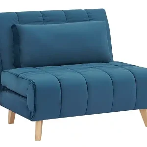 Billy blue Liegesessel schlichtes und modernes Design, das sich in jede Einrichtung einfügt Beine aus Buche Finale Aktion