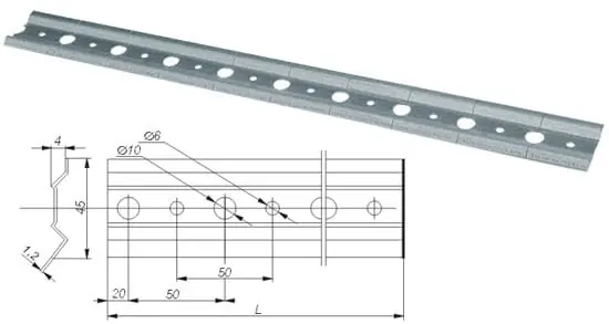 Montageschiene für Hängeschränke Länge 200 cm Top-Preis