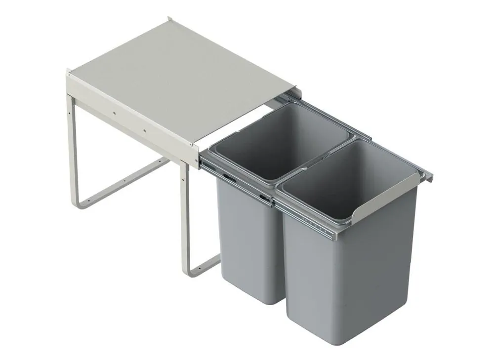Geprüft Abfalltrennkorb 2x20L für 40 cm Schrank