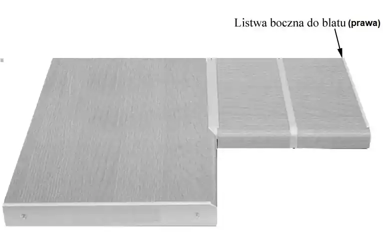 Neu Im Sortiment Rechte Seitenabschlussleiste für Küchenarbeitsplatte 28 mm Aluminium