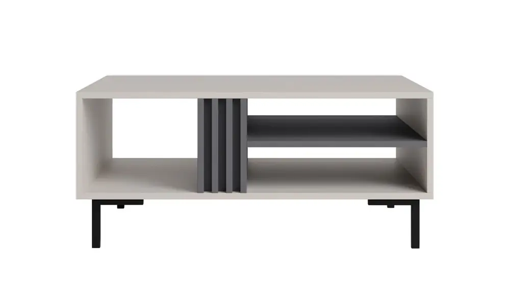 Solange Der Vorrat Reicht Couchtisch Estan beige/anthrazit modernes Design auslaufsichere Platte