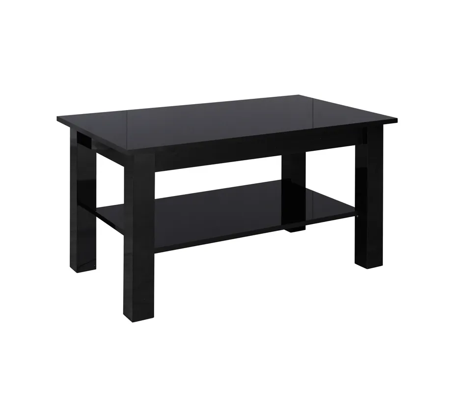 Couchtisch Sedona T27 102 cm schwarz glänzend modernes Möbeldesign Die Kanten des Couchtisches sind mit einem speziellen Furnier versehen Must-Have