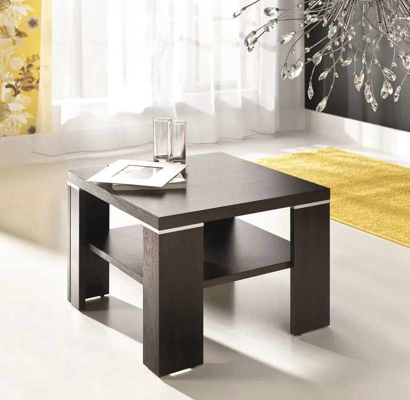 Couchtisch Square 60 cm Kastanie Wenge moderne Möbel Design Kante des Couchtisches mit speziellen ABS-Furnier fertig Mega-Angebot
