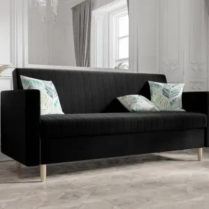 Balm Schlafsofa in schwarz sehr bequemes Schlafsofa perfekt für jeden Einrichtungsstil Garantierte Lieferung