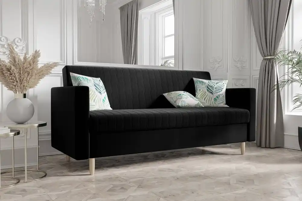 Balm Schlafsofa in schwarz sehr bequemes Schlafsofa perfekt für jeden Einrichtungsstil Garantierte Lieferung