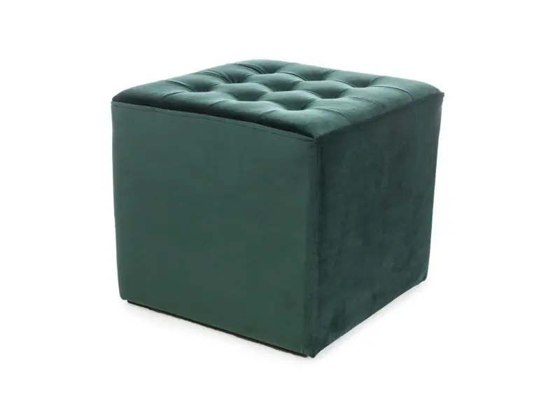 Schneller Versand Lori Pouffe 39 cm grün idealer Hocker schmutz- und kratzfest Sitzpouffe mit bequemer Sitzfläche zart gesteppt