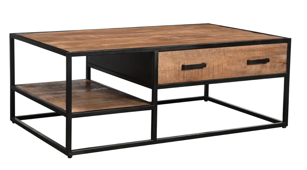 Sofort Bestellen Couchtisch Sturdy mit Schubladen 120 x 70 cm Mango Holz