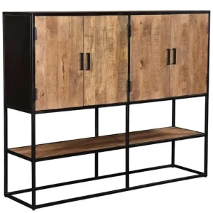 Highboard Schrank Sturdy B 160 cm Mangoholz Metall Markenprodukt